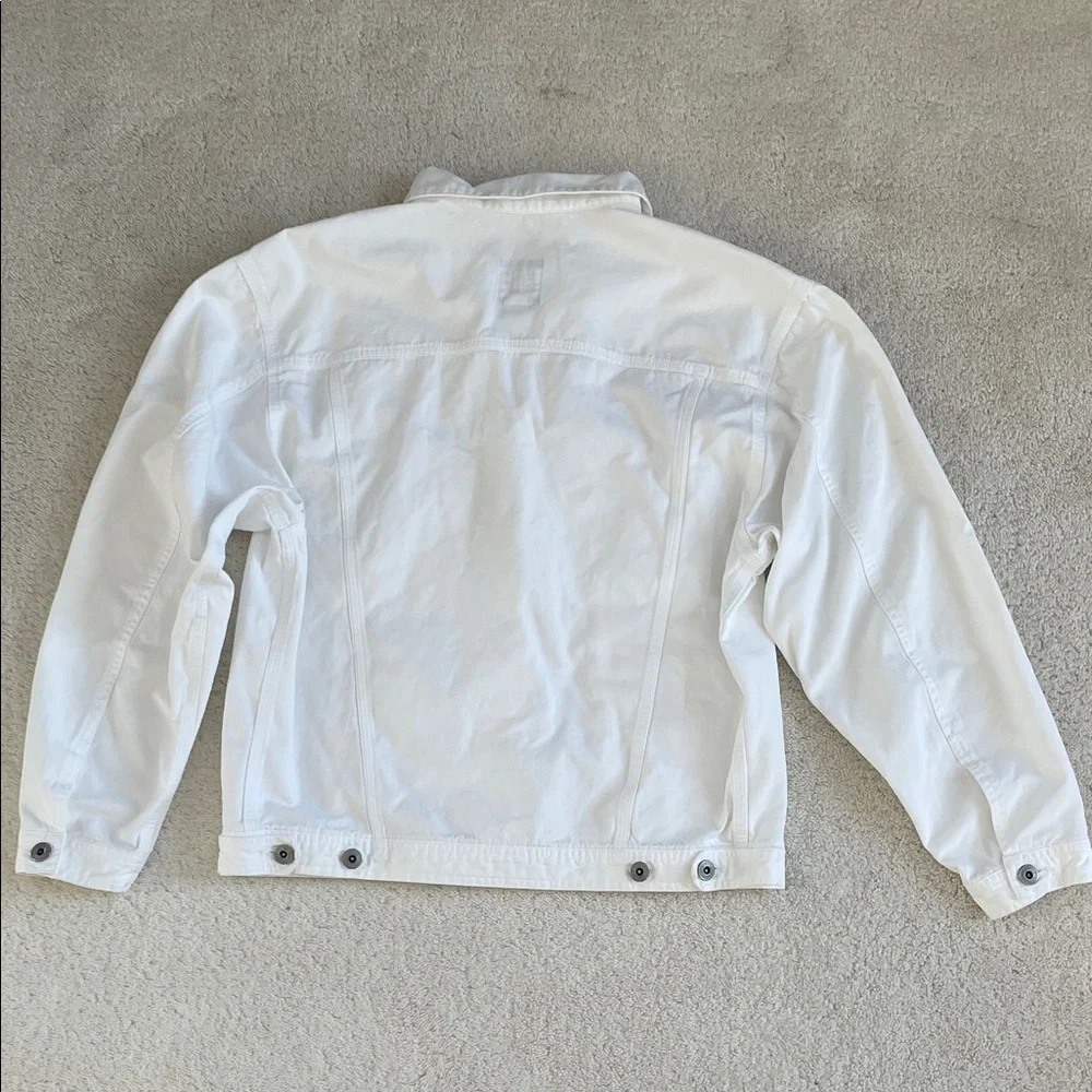 Gap Women's White Denim Jacket size M - Picture 4 of 5